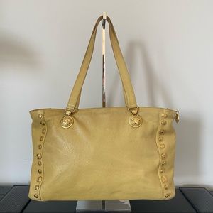 Gianni Versace Vintage Leather Medusa Tote